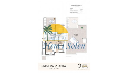 Nybyggd - Bungalow på översta våningen -
San Miguel de Salinas - Residencial Los Flamencos