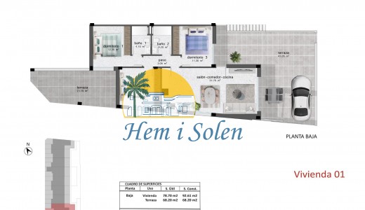 New Build - Ground Floor Bungalow -
Pilar de la Horadada - pueblo